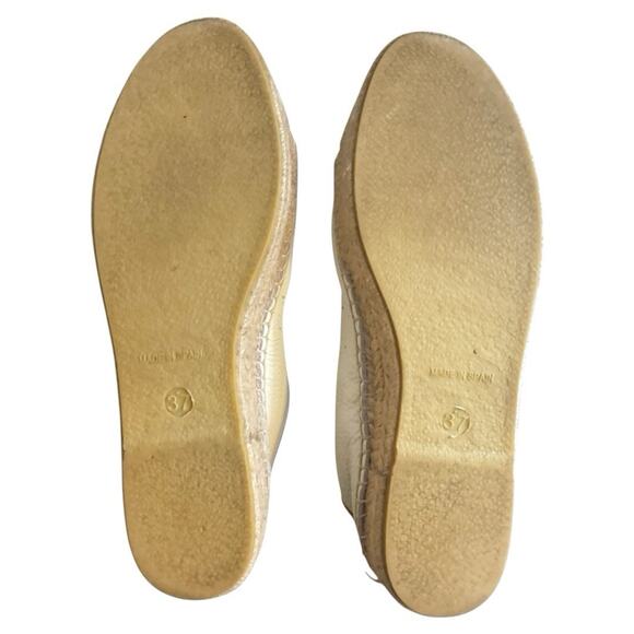 Dalson Espadrilles White Leather Lace Up Jute Platform Sneakers Sz 6/EU37 - Picture 11 of 12